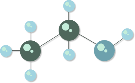 Stylized polysaccharide molecular structure illustration
